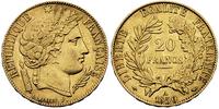 20 franków 1850/A, złoto 6.42 g