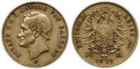 20 marek 1872 E, Drezno, złoto 7.92 g, AKS 121, 