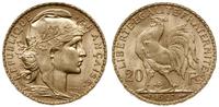 20 franków 1907, Paryż, złoto 6.45 g, piękne, Fr