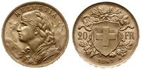 20 franków 1947 B, Berno, złoto 6.45 g, pięknie 