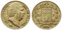 20 franków 1818/A, Paryż, złoto 6.41 g, Gadoury 