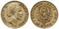 10 marek 1874 D, Monachium, złoto 3.94 g, AKS 19