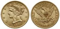 5 dolarów 1901 S, San Francisco, typ Liberty Hea
