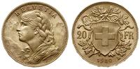 20 franków 1930 B, Berno, złoto 6.45 g, Fr. 499,