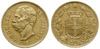 20 lirów 1882 R, Rzym, złoto 6.45 g, Fr. 21, Pag
