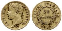 20 franków 1812 A, Paryż, złoto 6.32 g, Fr. 511,