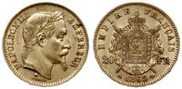 20 franków 1868 A, Paryż, złoto 6.41 g, Fr. 584,