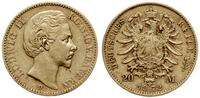 20 marek  1872 D, Monachium, złoto 7.90 g, AKS 1