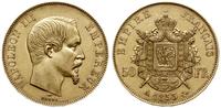 50 franków 1855 A, Paryż, złoto 16.14 g, Fr. 571