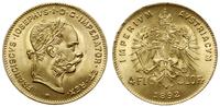4 floreny = 10 franków 1892, Wiedeń, NOWE BICIE,