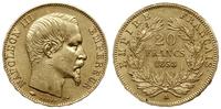 20 franków 1858/A, Paryż, złoto 6.45 g, Fr. 573,