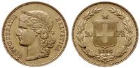 20 franków 1896 B, Berno, typ Helvetia, złoto 6.