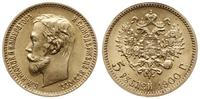5 rubli 1900 ФЗ, Petersburg, złoto 4.30 g, Fr. 1