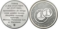 Warszawa, medal z okazji wprowadzenia nowych pol