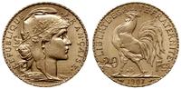 20 franków 1907, Paryż, złoto 6.45 g, Fr. 596.a,
