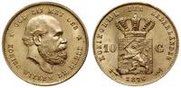 10 guldenów 1876, Utrecht, złoto 6.72 g, piękne,