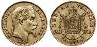 20 franków 1866 BB, Strasburg, złoto 6.44 g, Fr.