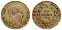 10 franków 1858 A, Paryż, złoto 3.19 g, Fr. 576a