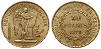 20 franków 1879 A, Paryż, złoto 6.44 g, Fr. 592 