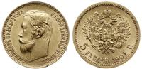 5 rubli 1901/ФЗ, Petersburg, złoto 4.29 g, Fr. 1