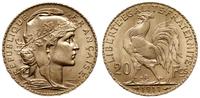 20 franków 1911, Paryż, złoto 6.44 g, Fr. 596.a,
