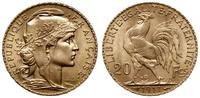 20 franków 1911, Paryż, złoto 6.46 g, wyśmienite