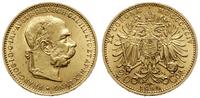 20 koron 1894, Wiedeń, złoto 6.77 g, bardzo ładn