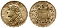 20 franków 1930 B, Berno, złoto 6.45 g, piękne, 