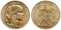 20 franków 1909, Paryż, złoto 6.45 g, wyśmienite