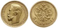 5 rubli 1904 AP, Petersburg, złoto 4.30 g, wyśmi