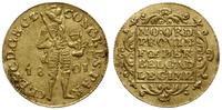 1 dukat 1801, Geldria, złoto 3.50 g, ładny krąże