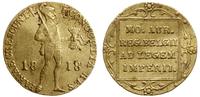 1 dukat 1818, Utrecht, złoto 3.49 g, resztki bla