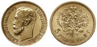5 rubli 1902 АР, Petersburg, złoto 4.30 g, piękn