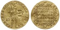 dukat 1758, Holandia, złoto 3.42 g, Delmonte 775