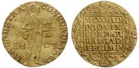 dukat 1807, Utrecht, złoto 2.97 g, Delmonte 1176