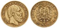 10 marek 1876 F, Stuttgart, złoto 3.92 g, AKS 13