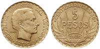 5 peso 1930, wybite na 100-lecie Republiki, złot