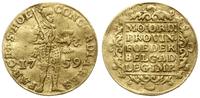 dukat 1759, złoto 3.47 g, gięty, Purmer Ho15, De