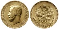 10 rubli 1910 ЭБ, Petersburg, złoto 8,60 g, pięk