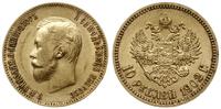 10 rubli 1902 AP, Petersburg, złoto 8.60 g, Fr. 