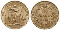 20 franków 1898 A, Paryż, złoto 6.45 g, bardzo ł