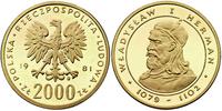2.000 złotych 1981, WŁADYSŁAW HERMAN, złoto 8.05