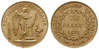 20 franków 1897/A, Paryż, złoto 6.45 g, Fr. 592,