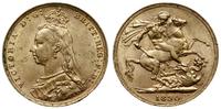 funt 1890, Londyn, złoto 7.99 g, Spink 3866B