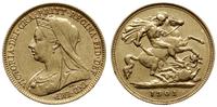 1/2 funta 1901, Londyn, złoto 3.96 g, Fr. 397, S
