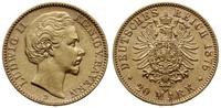 20 marek 1876 D, Monachium, złoto 7.95 g, AKS 19