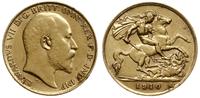 1/2 funta 1910, Londyn, złoto 3.98 g, Fr. 401, S