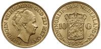 10 guldenów 1933, Utrecht, złoto 6.72 g, pięknie
