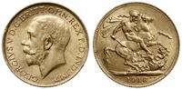 1 funt 1918 I, Bombaj, złoto 7.97 g, piękny, Fr.