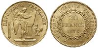 20 franków 1876 A, Paryż, złoto 6.45 g, piękne, 